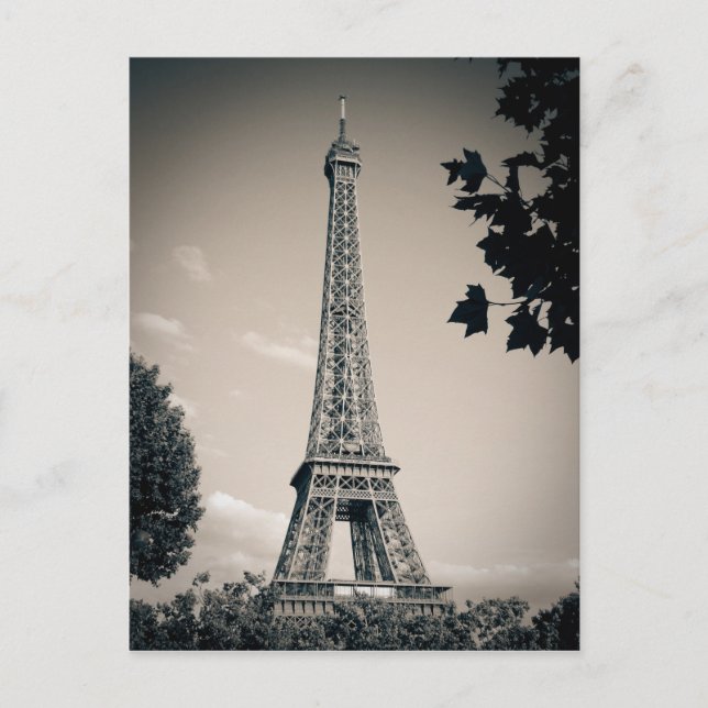 Vintages Eiffel Tower Brautparty Postkarte (Vorderseite)