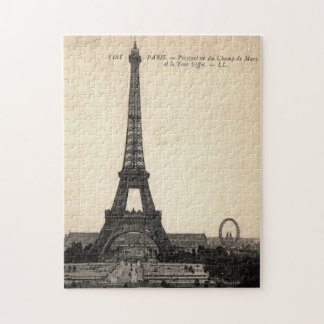 Vintages Eiffel-Turm-Puzzlespiel