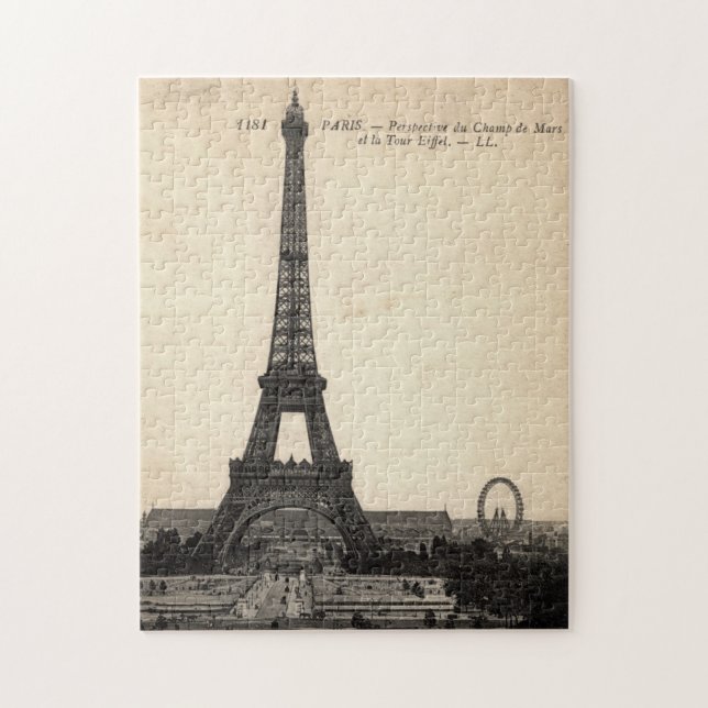 Vintages Eiffel-Turm-Puzzlespiel (Vertikal)