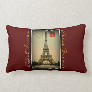 Vintages Eiffel-Turmpostkarte Paris Lendenkissen