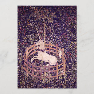 Vintages Einhorn in Gefangenschaft - Einladungen