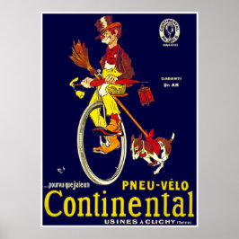 Vintages Einrad-Poster: Kontinentalreifen Poster