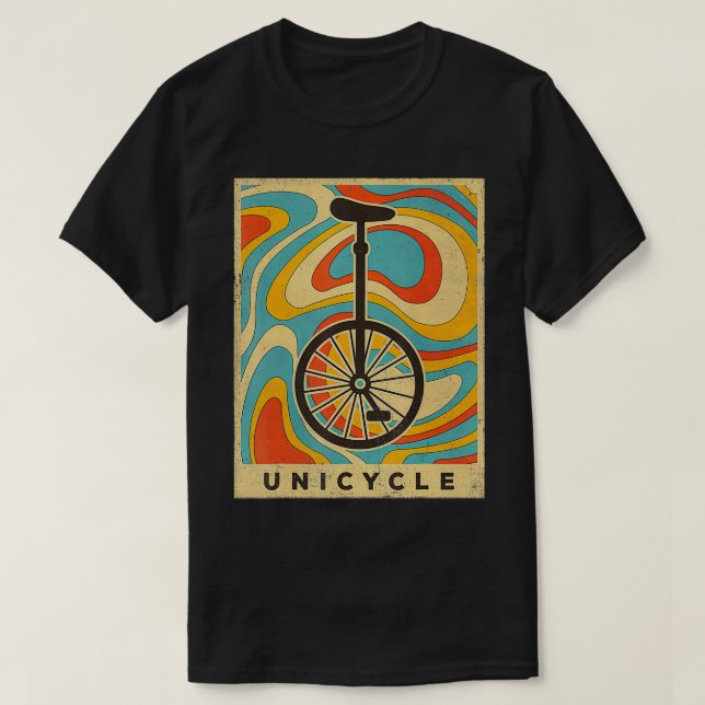 Vintages Einrad-Retro-Geschenk T-Shirt (Design vorne)