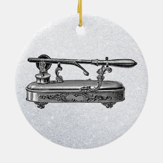 Vintages Eisen Keramikornament (Hinten)