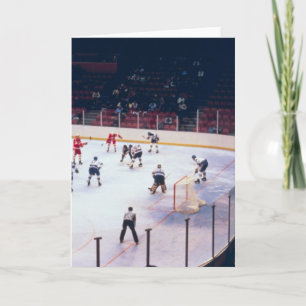 Vintages Eishockey-Match Karte