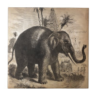 Vintages Elefant-Wandgemälde