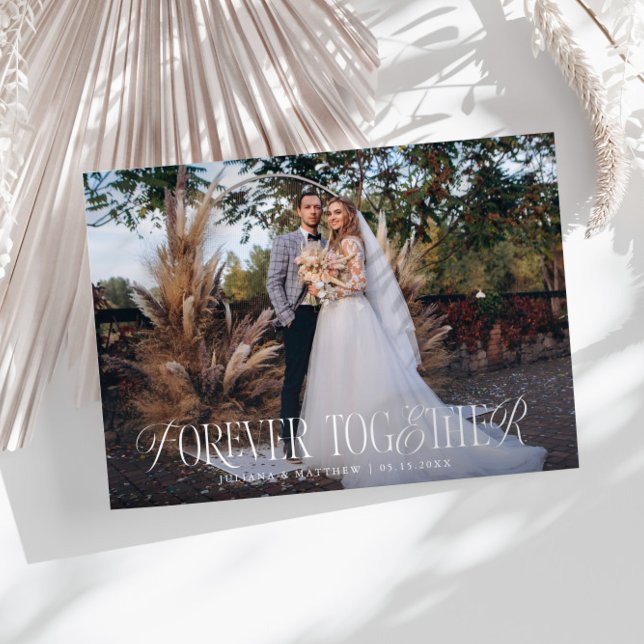 Vintages Elegant für immer gemeinsam Hochzeit Foto Ankündigung (Von Creator hochgeladen)