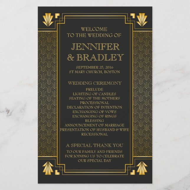 Vintages elegantes Art Deco (Vorderseite)