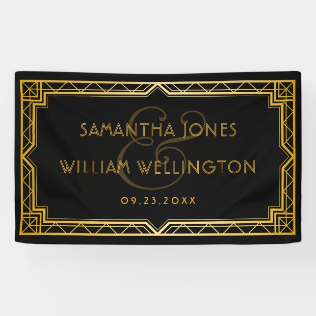 Vintages Elegantes Art Deco Banner (Horizontal)