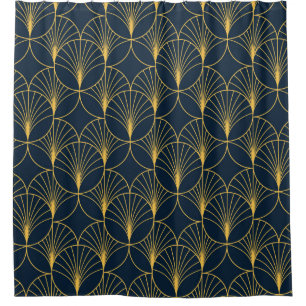 Vintages elegantes Art-Déco-Design - nahtloses Mu Duschvorhang