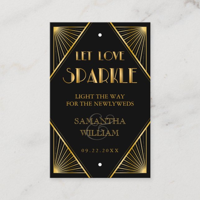 Vintages Elegantes Art Deco Visitenkarte (Vorderseite)