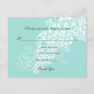 Vintages elegantes Boho Blumenpaisley Hochzeit Einladungspostkarte