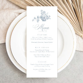 Vintages elegantes Bouquet in einem Korb Menükarte