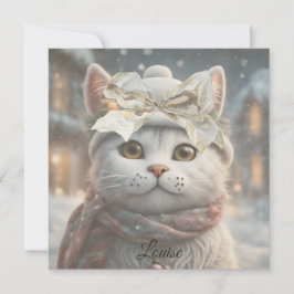 Vintages elegantes Niedliches Weihnachtsgeschenk Karte