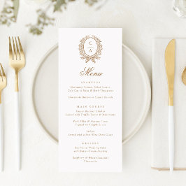 Vintages elegantes Olive Leaf Botanisches Kaminmen Menükarte