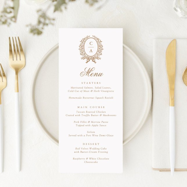 Vintages elegantes Olive Leaf Botanisches Kaminmen Menükarte (Von Creator hochgeladen)