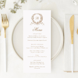 Vintages elegantes Olive Oak Menükarte