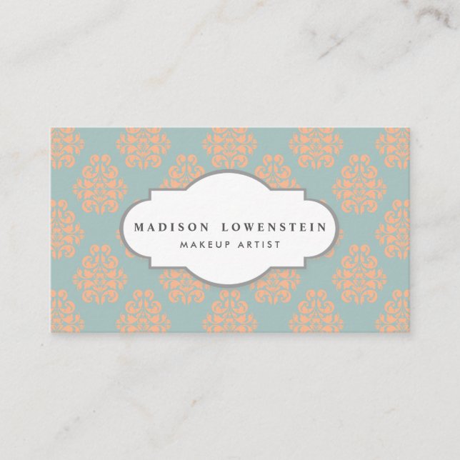 Vintages elegantes visitenkarte (Vorderseite)