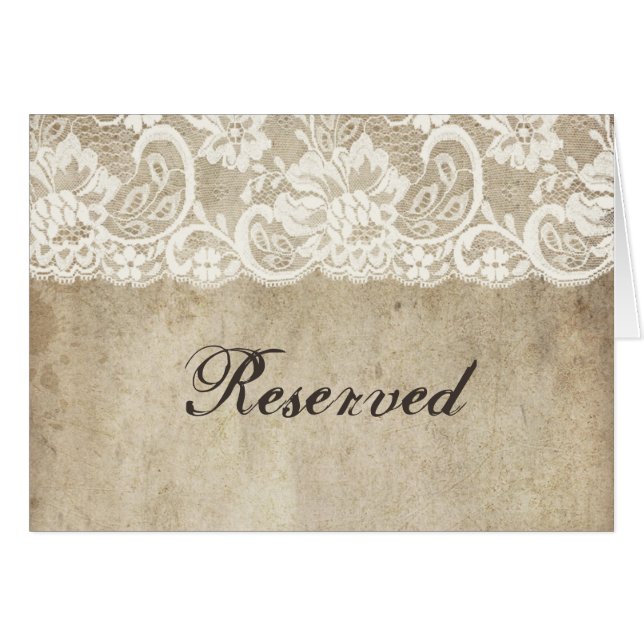 Vintages Eleganz-Band auf Spitze Wedding (Vorderseite (Horizontal))