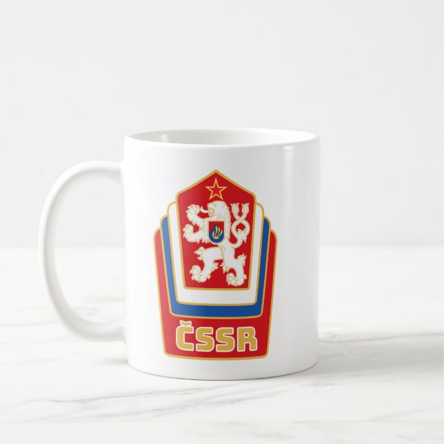 Vintages Emblem der Tschechoslowakei Kaffeetasse (Links)
