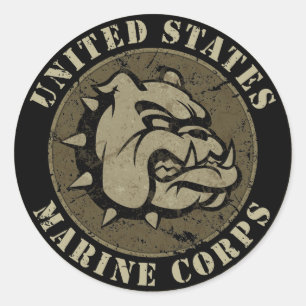 Vintages Emblem des Teufels Runder Aufkleber