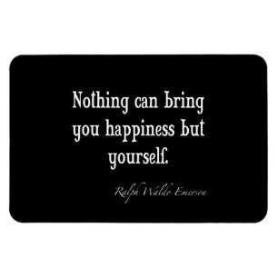 Vintages Emerson Happy Inspiration Zitat Magnet