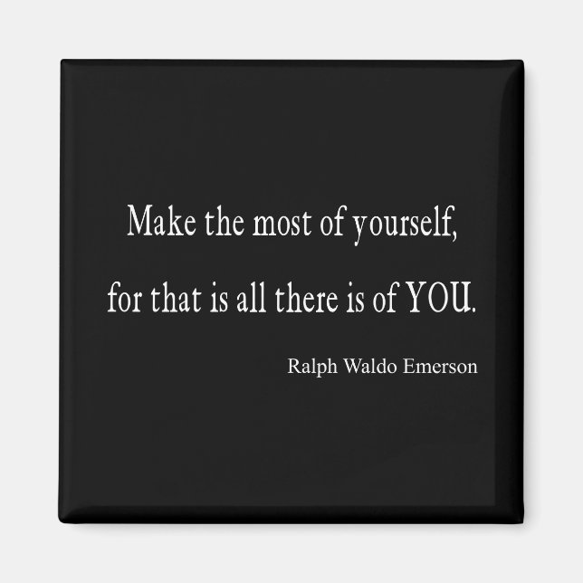 Vintages Emerson Inspiration Zitat - individuell a Magnet (Vorne)