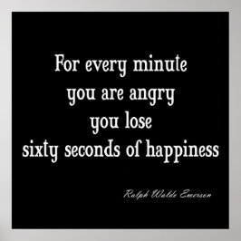 Vintages Emerson Inspirational Happy Zitat Poster