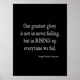 Vintages Emerson Overcoming Failure Zitat Poster
