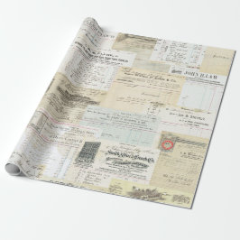 Vintages Empfangs-Collagen-Papier Geschenkpapier