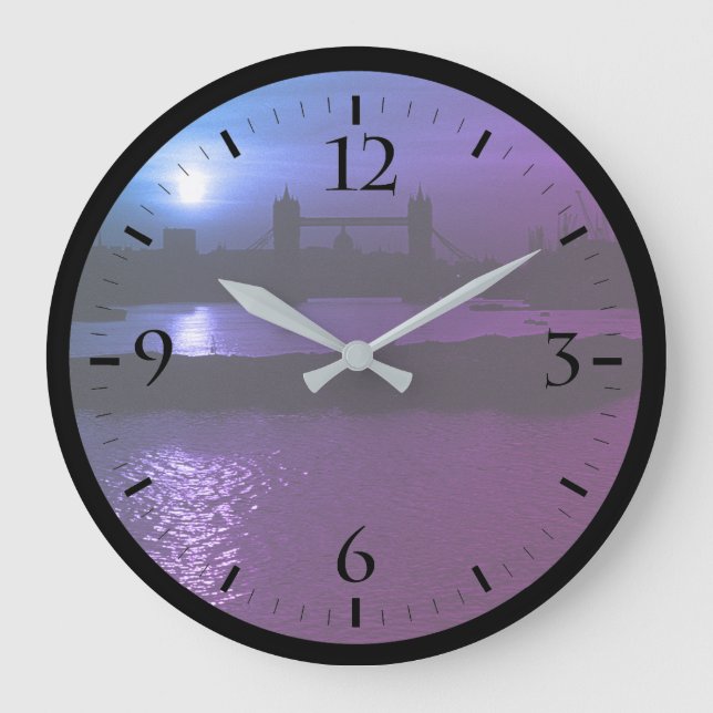 Vintages England - London Große Wanduhr (Vorderseite)
