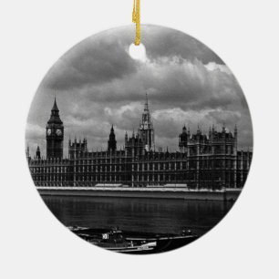 Vintages England - Parlament in London - 70er Keramikornament