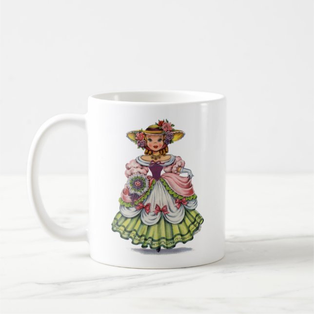 Vintages englisches Mädchen in Elizabethan Kaffeetasse (Links)