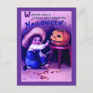 Vintages Entertainment Halloween Postkarte