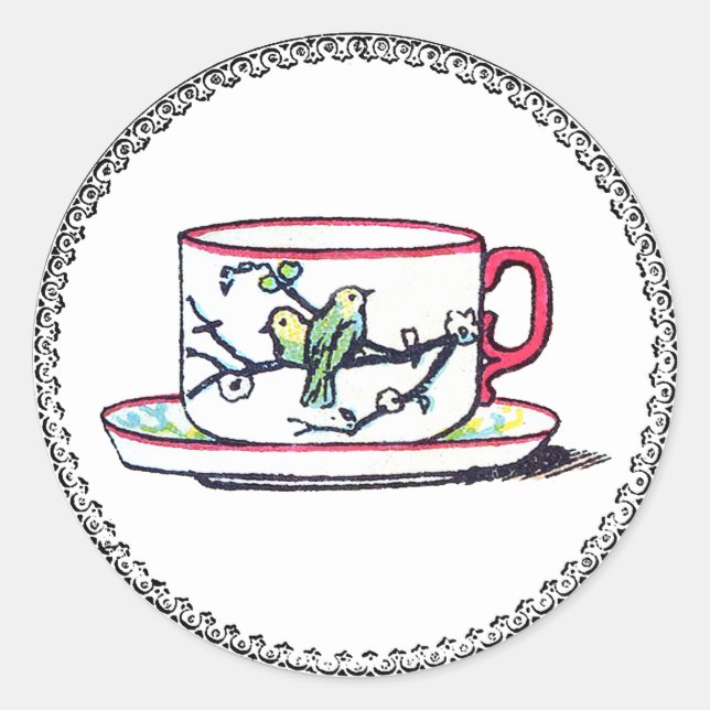 Vintages Entwerfen Ihres eigenen Logokaffees oder  Runder Aufkleber (Vorderseite)