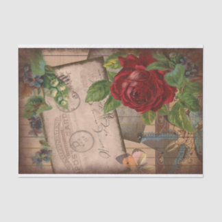 Vintages Ephemera Collage Shabby Chic Entdeckungsr Seidenpapier