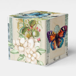 Vintages Ephemera mit Blume-Design Geschenkschachtel