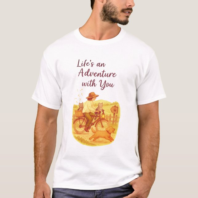 Vintages Erlebnis Fahrradtour mit dem T - Shirt fü (Vorderseite)