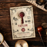 Vintages Escape Room Mystery Lösung Detection Key Einladung<br><div class="desc">Tauchen Sie ein in den Nervenkitzel eines Vintagen Party, das geheimnisvolle Geheimnisse aus dem Fluchtraum schafft. Mit einem Vintagen Papierhintergrund und aufwändigen Illustrationen von gravierten Schlüsseln, Motten, Schmetterlingen und einer Lupe bietet dieses Set den perfekten Rahmen für Ihre Veranstaltung. Das Kernstück zeigt eine schlüsselförmige Träne für zusätzliche Intrigen. Passen Sie...</div>