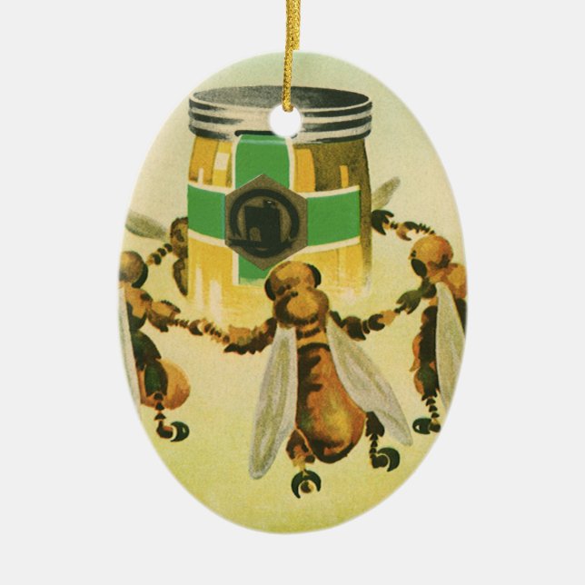 Vintages Essen, Bio Honigbienen, Tanzjar Keramikornament (Vorne)