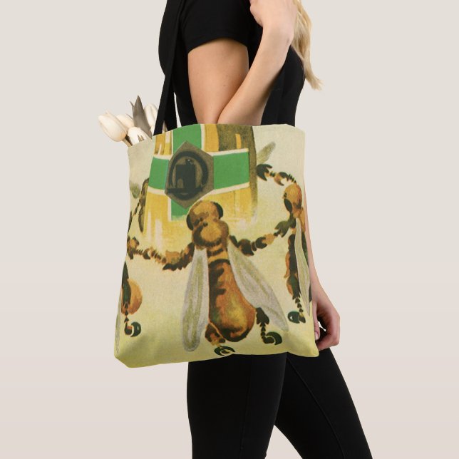 Vintages Essen, Bio Honigbienen, Tanzjar Tasche (Von Nahem)