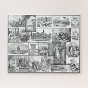 VINTAGES ETCHING/ENGRAVINGS ILLUSTRATION Puzzle