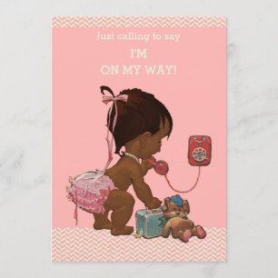 Vintages ethnisches Baby auf Einladung