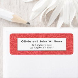 Vintages Etikett der botanischen Rücksendeadresse