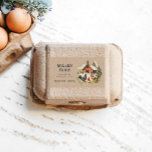 Vintages Etikett für die Packungsbeilage "Kraft-Dr<br><div class="desc">Upgrade Ihres Hauses oder Familienbetriebes mit diesem wunderschönen Vintagen Eierkarton-Etikett mit leicht anpassbarem Skript mit Aquarellhühnerabbildungen. Karo in unserem Shop für mehr Ei-Karton-Etiketten.</div>