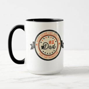 Vintages Etikett für personalisiert #1 VATER Tasse