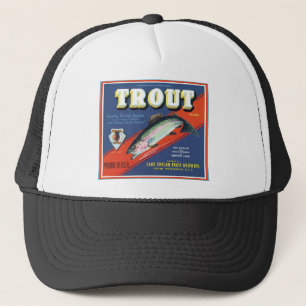 Vintages Etikett für Trout-Lake Chelan-Obstbauern Truckerkappe