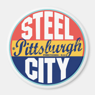 Vintages Etikett Pittsburgh Magnet