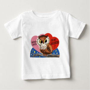 Vintages Eule Valentine Baby T-shirt