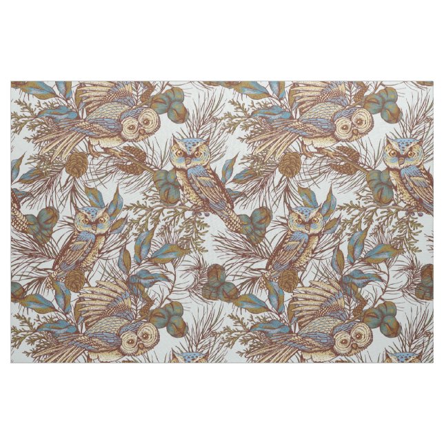 Vintages Eulenente Stoff (Yard (91,4 cm))